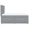 vidaXL Sommier &agrave; lattes de lit avec matelas Gris clair 160x200cm Tissu