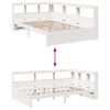 vidaXL Lit biblioth&egrave;que sans matelas blanc 90x190cm bois de pin massif