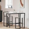 vidaXL table Blanc 100 x 50 x 91 cm Bois d'ing&eacute;nierie et acier