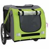 vidaXL Remorque de v&eacute;lo pour animaux de compagnie vert et gris