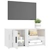 vidaXL Meubles TV 2 pcs Blanc brillant 80x31,5x36 cm Bois d'ingénierie
