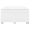 vidaXL Sommier &agrave; lattes de lit avec matelas Blanc 140x190cm Similicuir