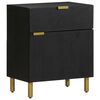 vidaXL Table de chevet noir 50x33x60 cm bois d'ing&eacute;nierie