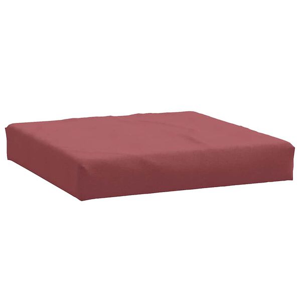 vidaXL Coussin de palette rouge bordeaux mélangé 60x60x9,5 cm tissu