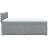 vidaXL Sommier &agrave; lattes de lit avec matelas Gris clair 140x200cm Tissu