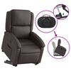 vidaXL Fauteuil inclinable &eacute;lectrique marron fonc&eacute; cuir v&eacute;ritable