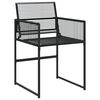 vidaXL Ensemble &agrave; manger de jardin 15 pcs noir r&eacute;sine tress&eacute;e