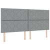 vidaXL T&ecirc;te de lit Gris clair 200 cm tissu