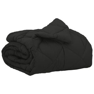 vidaXL Duvet complet toute l'ann&eacute;e Noir 135 x 200 cm Microfibre
