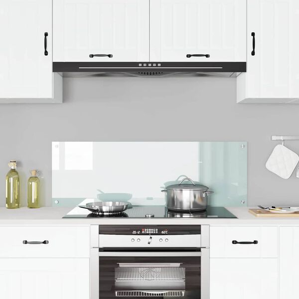 vidaXL Protection de cuisine Blanc 120 x 40 cm verre tremp&eacute;