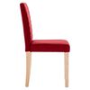vidaXL Chaises &agrave; manger lot de 6 rouge bordeaux tissu