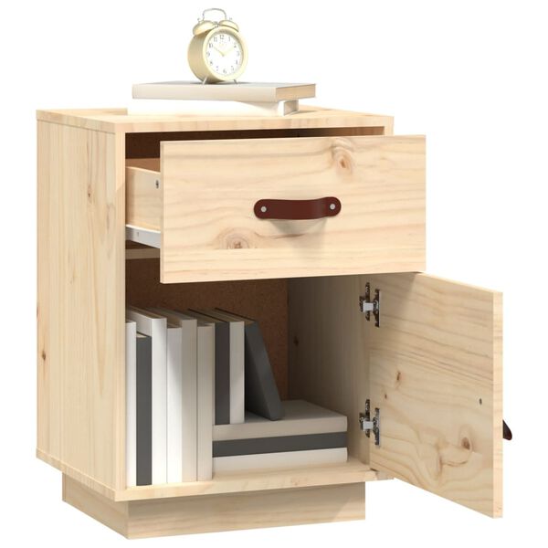 vidaXL Tables de chevet 2 pcs 40x34x55 cm Bois de pin massif
