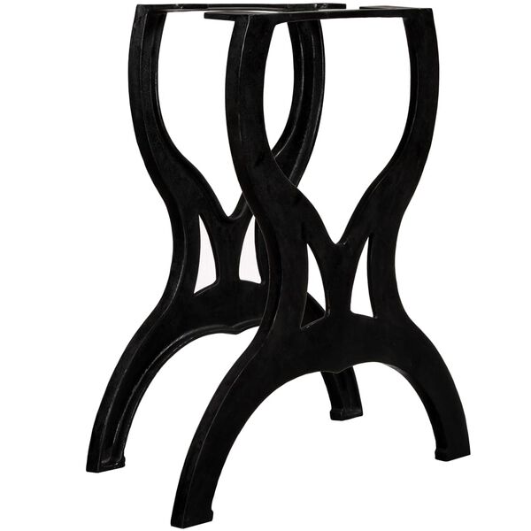 vidaXL Pied de table de salle &agrave; manger 2 pcs Cadre en X Fonte