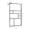vidaXL Paroi de douche &agrave; verre ESG transparent 90x195 cm Noir