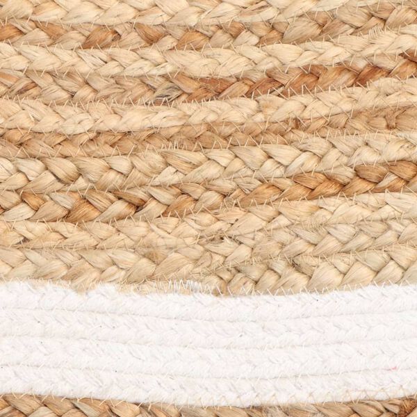 Dutch Lifestyle Tapis Jaipur Classic 150 cm Rond Naturel et cr&egrave;me