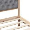 vidaXL Cadre de lit Gris clair 160 x 200 cm Pin massif