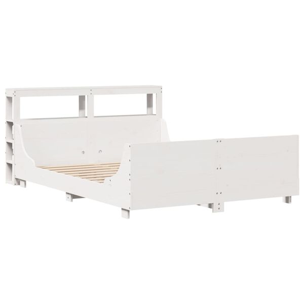 vidaXL Cadre de lit sans matelas blanc 120x200 cm bois de pin massif