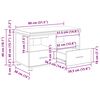vidaXL Banc d'entr&eacute;e avec coussin Ch&ecirc;ne Sonoma 80 x 38 x 46 cm