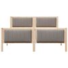 vidaXL Cadre de lit Marron et taupe 150 x 200 cm Bois massif en pin