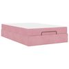 vidaXL Cadre de lit avec matelas avec matelas 2 pcs Rose Velours