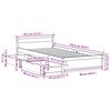 vidaXL Cadre de lit sans matelas blanc 90x190 cm bois de pin massif