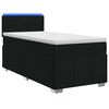 vidaXL Lit boxspring avec matelas Noir 80 x 200 cm Tissu