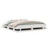 vidaXL Cadre de lit sans matelas blanc 200x200 cm bois massif de pin