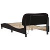 vidaXL Cadre de lit avec LED sans matelas Hvar noir 100x203 cm