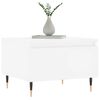 vidaXL Table basse blanc 50x46x35 cm bois d'ing&eacute;nierie