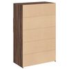 vidaXL Buffet haut ch&ecirc;ne marron 80x42,5x124 cm bois d'ing&eacute;nierie