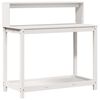 vidaXL Table de rempotage avec &eacute;tag&egrave;res blanc bois massif de pin