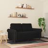 vidaXL Canap&eacute; &agrave; 2 places Noir 120 cm Velours