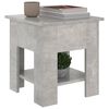 vidaXL Table basse gris b&eacute;ton 40x40x42 cm bois d'ing&eacute;nierie