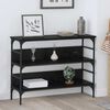 vidaXL Table console Ch&ecirc;ne noir 100 x 32 x 75 cm Bois d'ing&eacute;nierie