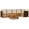 vidaXL Ensemble de canap&eacute; d'angle 5 pcs Naturel Bois d'Acacia Massif