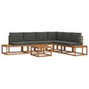 vidaXL 7 pc Ensemble de canap&eacute;s d'ext&eacute;rieur Naturel et Anthracite