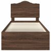 vidaXL Cadre de lit avec t&ecirc;te de lit Ch&ecirc;ne brun 90 x 200 cm Pin massif