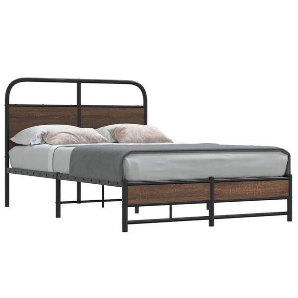 vidaXL Cadre de lit sans matelas 120x190 cm ch&ecirc;ne marron
