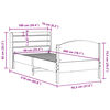 vidaXL Cadre de lit sans matelas blanc 90x200 cm bois de pin massif
