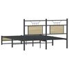 vidaXL Cadre de lit sans matelas chêne sonoma 137x190 cm
