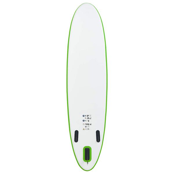 vidaXL Ensemble de planche SUP gonflable vert et blanc