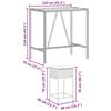 vidaXL Ensemble de bar de jardin avec coussins 5 pcs marron poly rotin