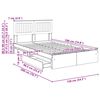 vidaXL Lit de Rangement Ch&ecirc;ne Sonoma 135 x 190 cm Bois d'ing&eacute;nierie