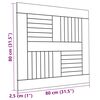 vidaXL Dessus de table Bois de teck solide Carr&eacute; 80x80x2,5 cm