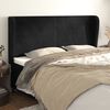 vidaXL T&ecirc;te de lit avec oreilles Noir 183x23x118/128 cm Velours