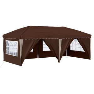 vidaXL Tente de f&ecirc;te pop-up 575 x 288 x 245 cm Marron