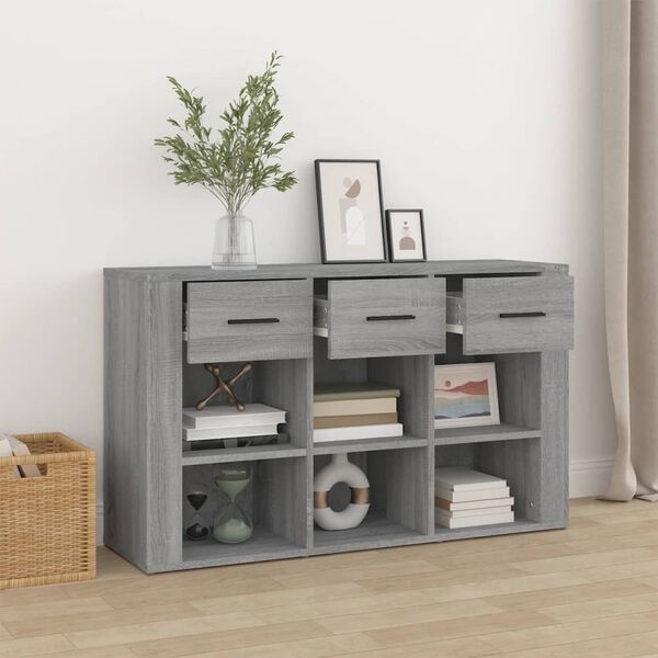 vidaXL Buffet Sonoma gris 100x30x59,5 cm Bois d'ingénierie
