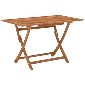 vidaXL Table pliable de jardin 120x70x75 cm bois d'eucalyptus solide