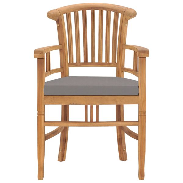 vidaXL Ensemble &agrave; manger de jardin 5pcs avec coussins bois teck solide