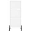 vidaXL Buffet haut Blanc brillant 34,5x32,5x180 cm Bois d'ing&eacute;nierie